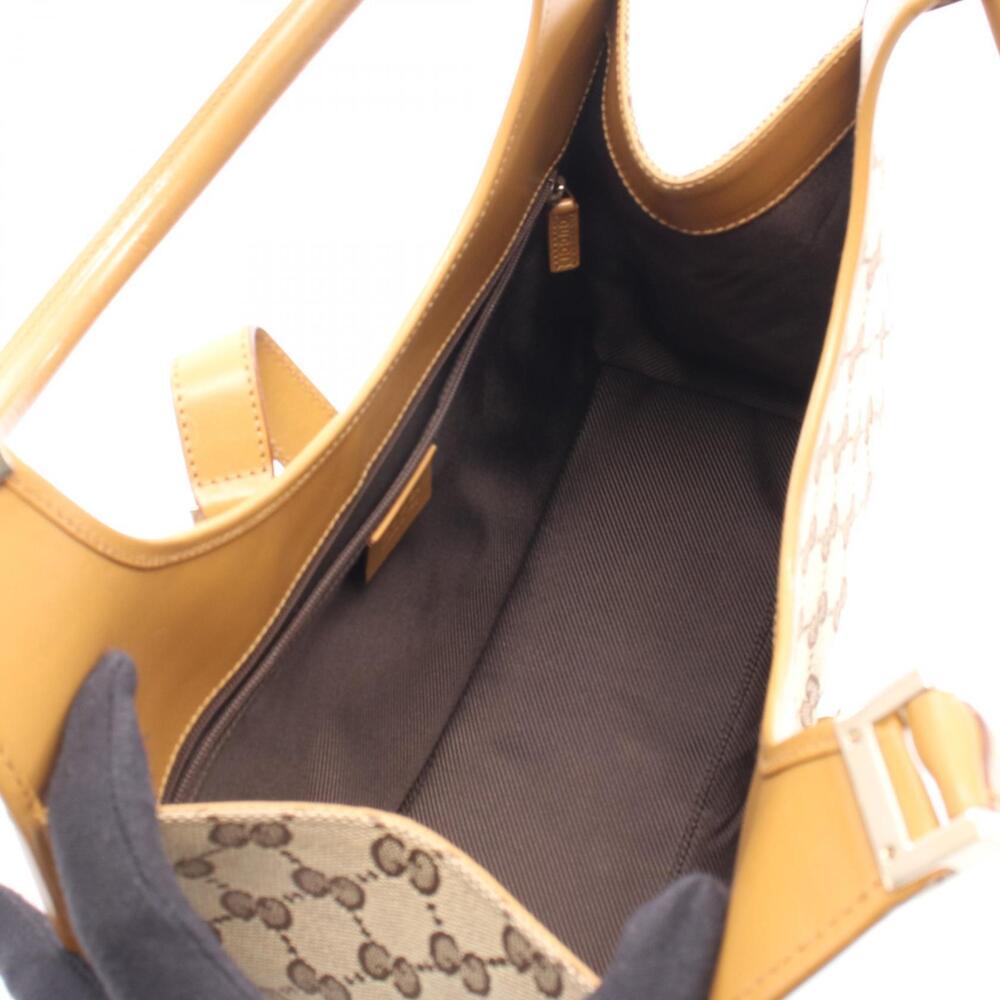 Gucci Jackie GG Canvas Shoulder Bag Leather Beige Brown - Picture 3 of 7